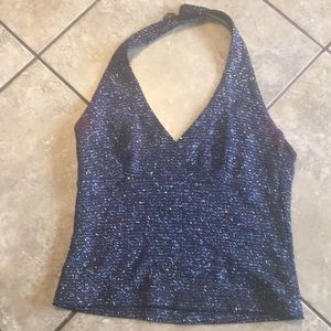 Glittery halter crop top!